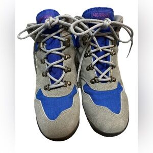 Vintage Merrell Quest Hiking Boot Shoes Women’s 7 Grey Blue Air Cushioned Hiking
